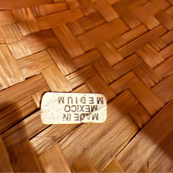 Stylish Made in Mex Straw Cowboy Hat with Brown Band 8 inch opening - Picture 4 of 5